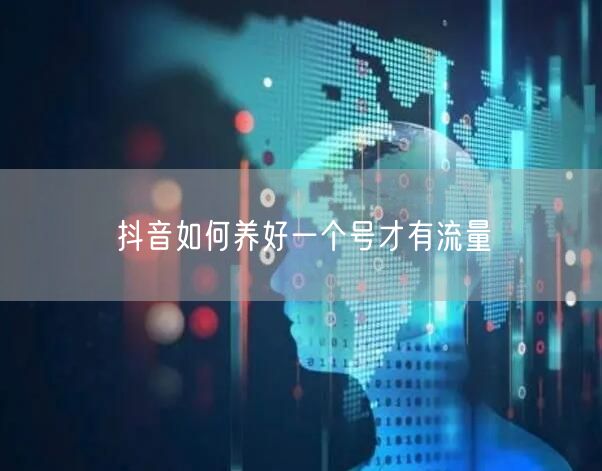 抖音如何养好一个号才有流量