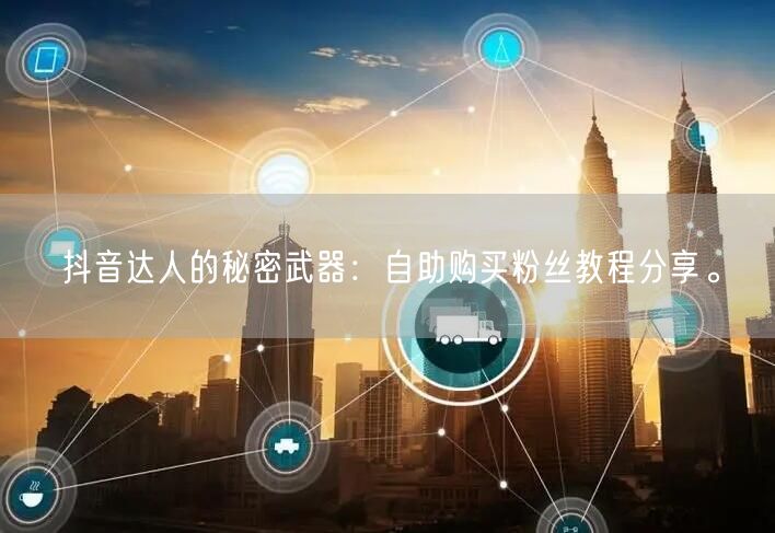 抖音达人的秘密武器：自助购买粉丝教程分享。
