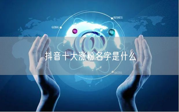 抖音十大涨粉名字是什么