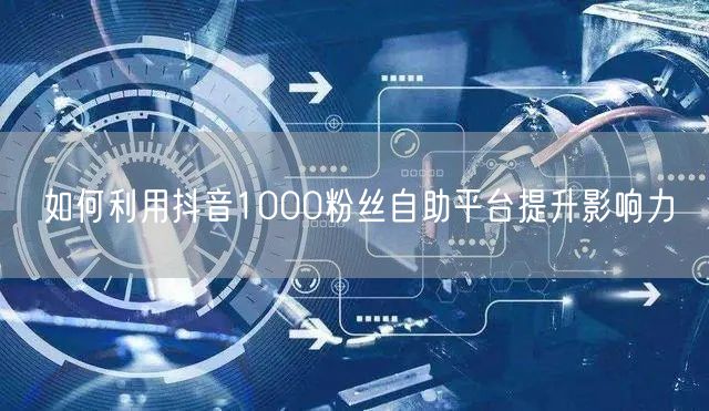 如何利用抖音1000粉丝自助平台提升影响力