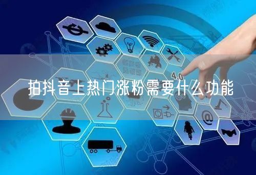 拍抖音上热门涨粉需要什么功能