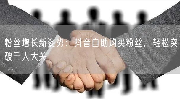 粉丝增长新姿势：抖音自助购买粉丝，轻松突破千人大关