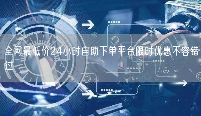 全网最低价24小时自助下单平台限时优惠不容错过