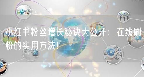 小红书粉丝增长秘诀大公开:在线刷粉的实用方法!