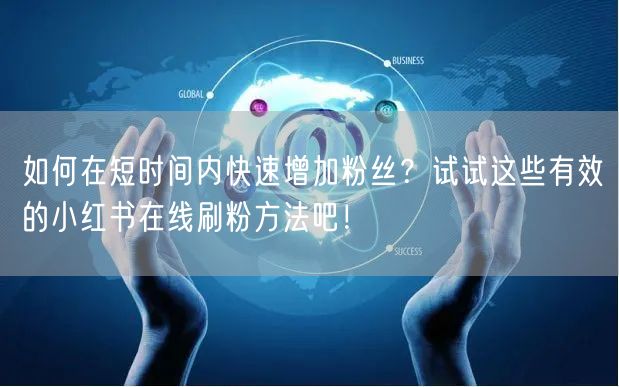 如何在短时间内快速增加粉丝?试试这些有效的小红书在线刷粉方法吧!