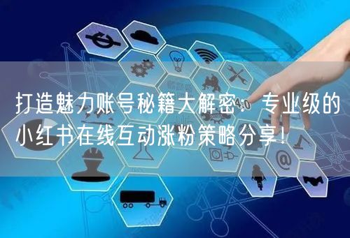 打造魅力账号秘籍大解密:专业级的小红书在线互动涨粉策略分享!