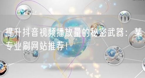 提升抖音视频播放量的秘密武器：某专业刷网站推荐！