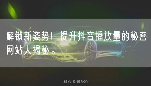解锁新姿势！提升抖音播放量的秘密网站大揭秘。
