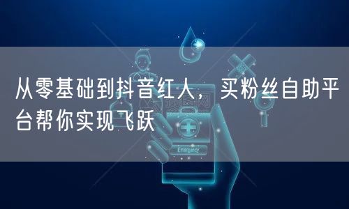 从零基础到抖音红人,买粉丝自助平台帮你实现飞跃