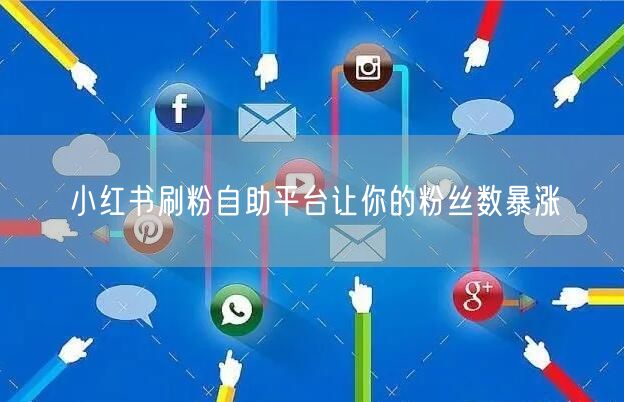 小红书刷粉自助平台让你的粉丝数暴涨