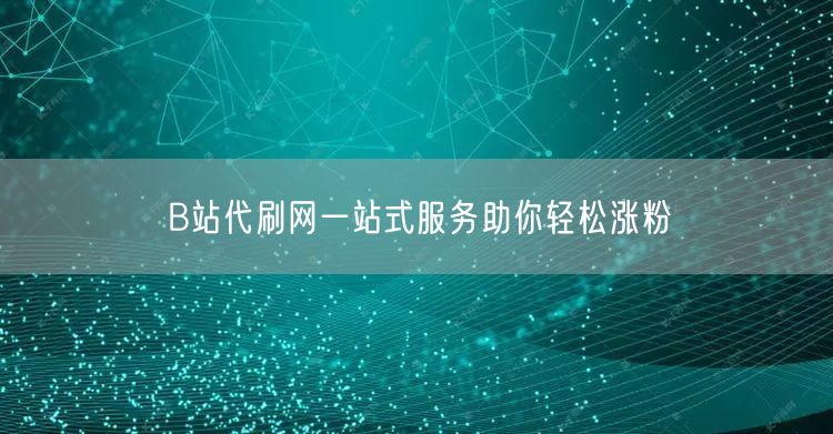 B站代刷网一站式服务助你轻松涨粉