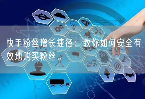 快手粉丝增长捷径：教你如何安全有效地购买粉丝。
