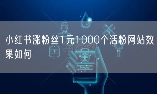 小红书涨粉丝1元1000个活粉网站效果如何