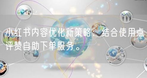 小红书内容优化新策略：结合使用点评赞自助下单服务。