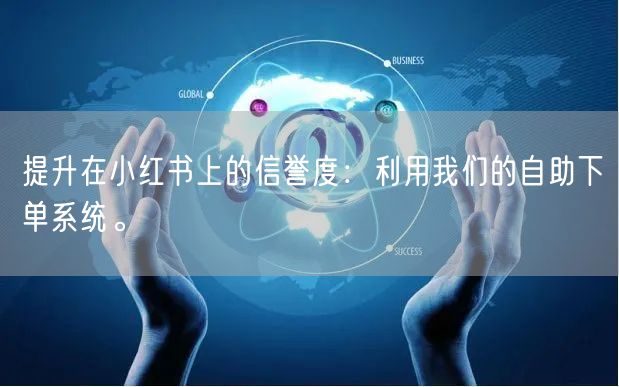 提升在小红书上的信誉度：利用我们的自助下单系统。