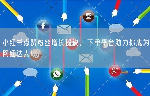 小红书点赞粉丝增长秘诀，下单平台助力你成为网红达人！
