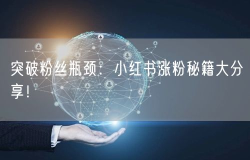 突破粉丝瓶颈:小红书涨粉秘籍大分享!