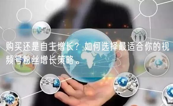 购买还是自主增长？如何选择最适合你的视频号粉丝增长策略。