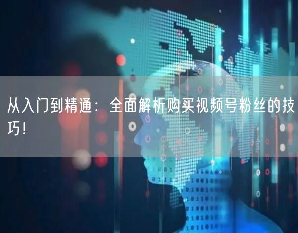 从入门到精通：全面解析购买视频号粉丝的技巧！