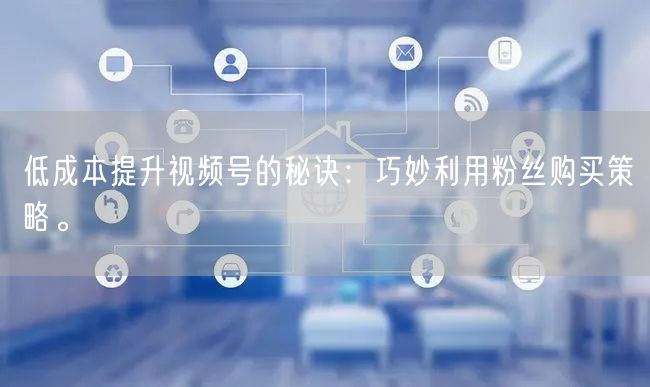 低成本提升视频号的秘诀：巧妙利用粉丝购买策略。