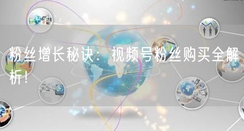粉丝增长秘诀：视频号粉丝购买全解析！