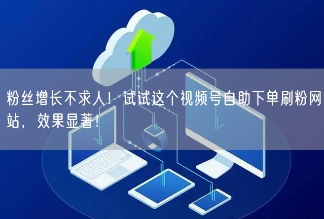 粉丝增长不求人!试试这个视频号自助下单刷粉网站,效果显著!