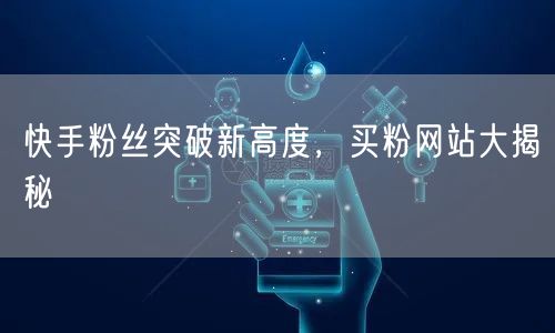 快手粉丝突破新高度，买粉网站大揭秘