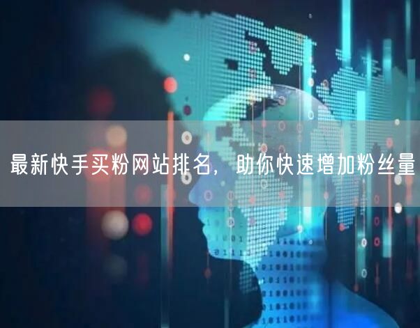 最新快手买粉网站排名，助你快速增加粉丝量
