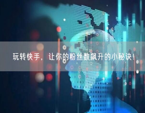 玩转快手，让你的粉丝数飙升的小秘诀！