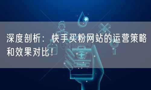 深度剖析：快手买粉网站的运营策略和效果对比！