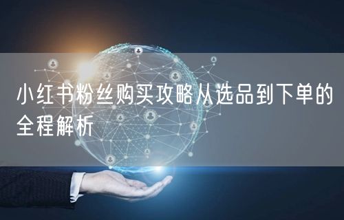 小红书粉丝购买攻略从选品到下单的全程解析