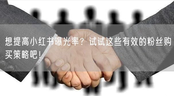 想提高小红书曝光率？试试这些有效的粉丝购买策略吧！