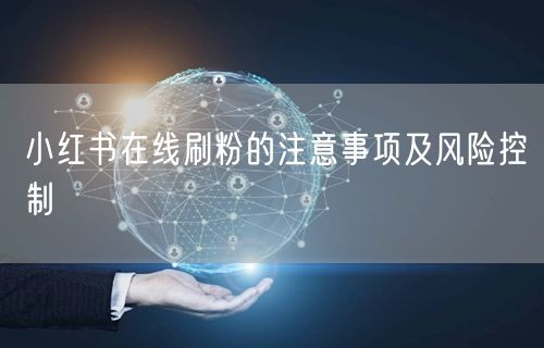小红书在线刷粉的注意事项及风险控制